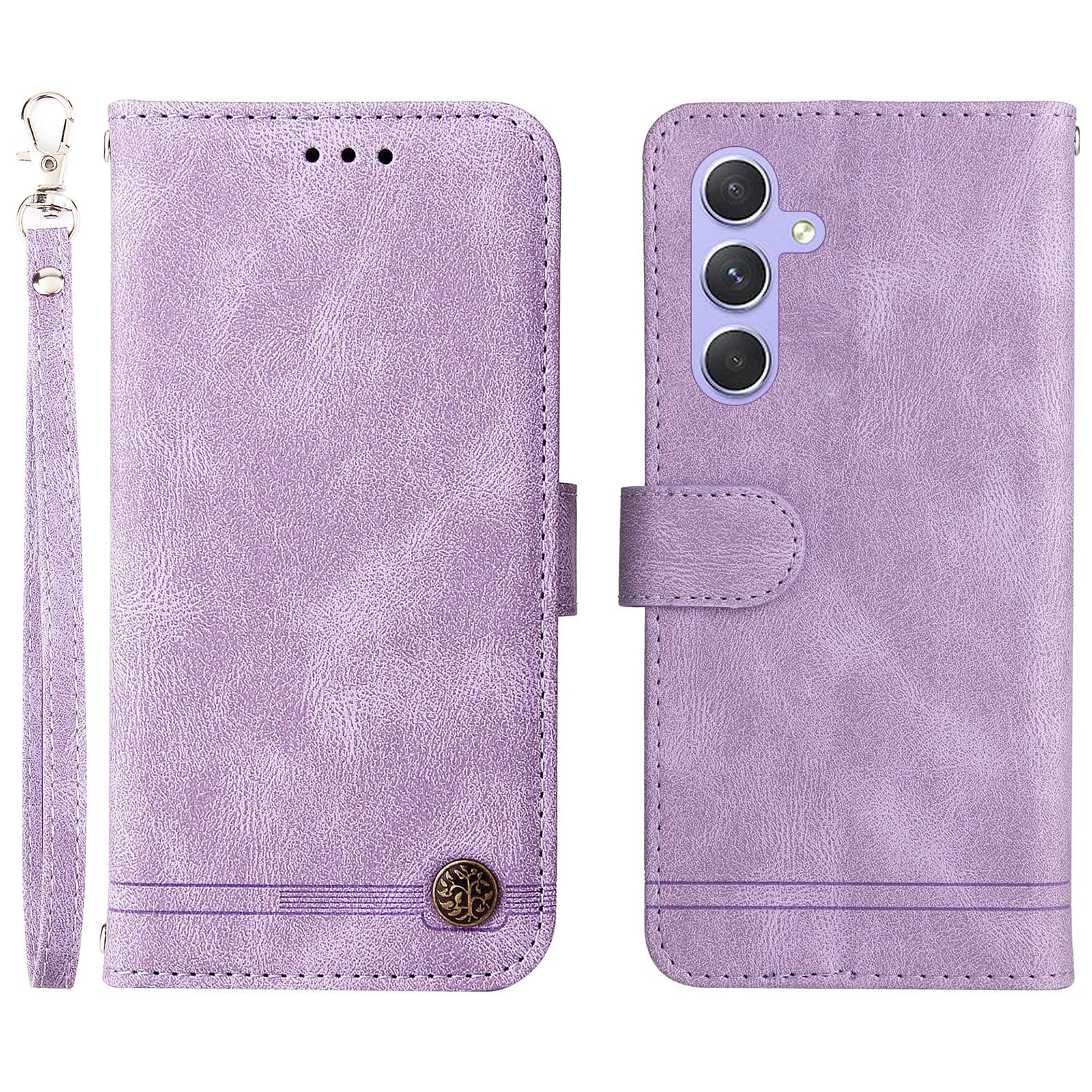 For Samsung Galaxy M54 5G / F54 5G PU Leather Skin-touch Phone Case Imprinted Lines Stand Wallet Cover For Samsung Galaxy M54 5G / F54 5G PU Leather Skin-touch Phone Case Imprinted Lines Stand Wallet Cover